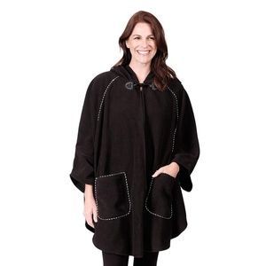 Le Moda Ladies Fleece Hooded Wrap